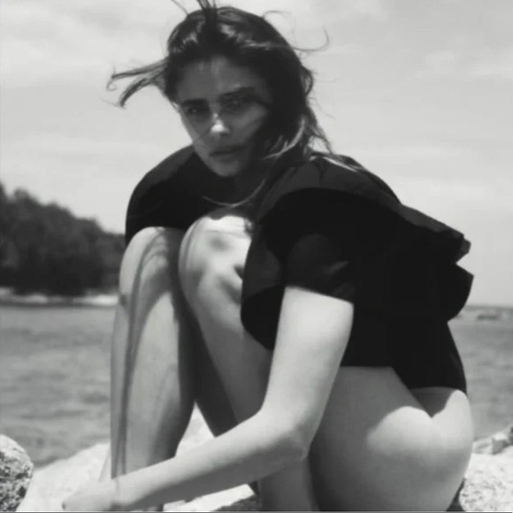 NWT Black Zara large ruffle one piece swimsuit - Picture 3 of 10